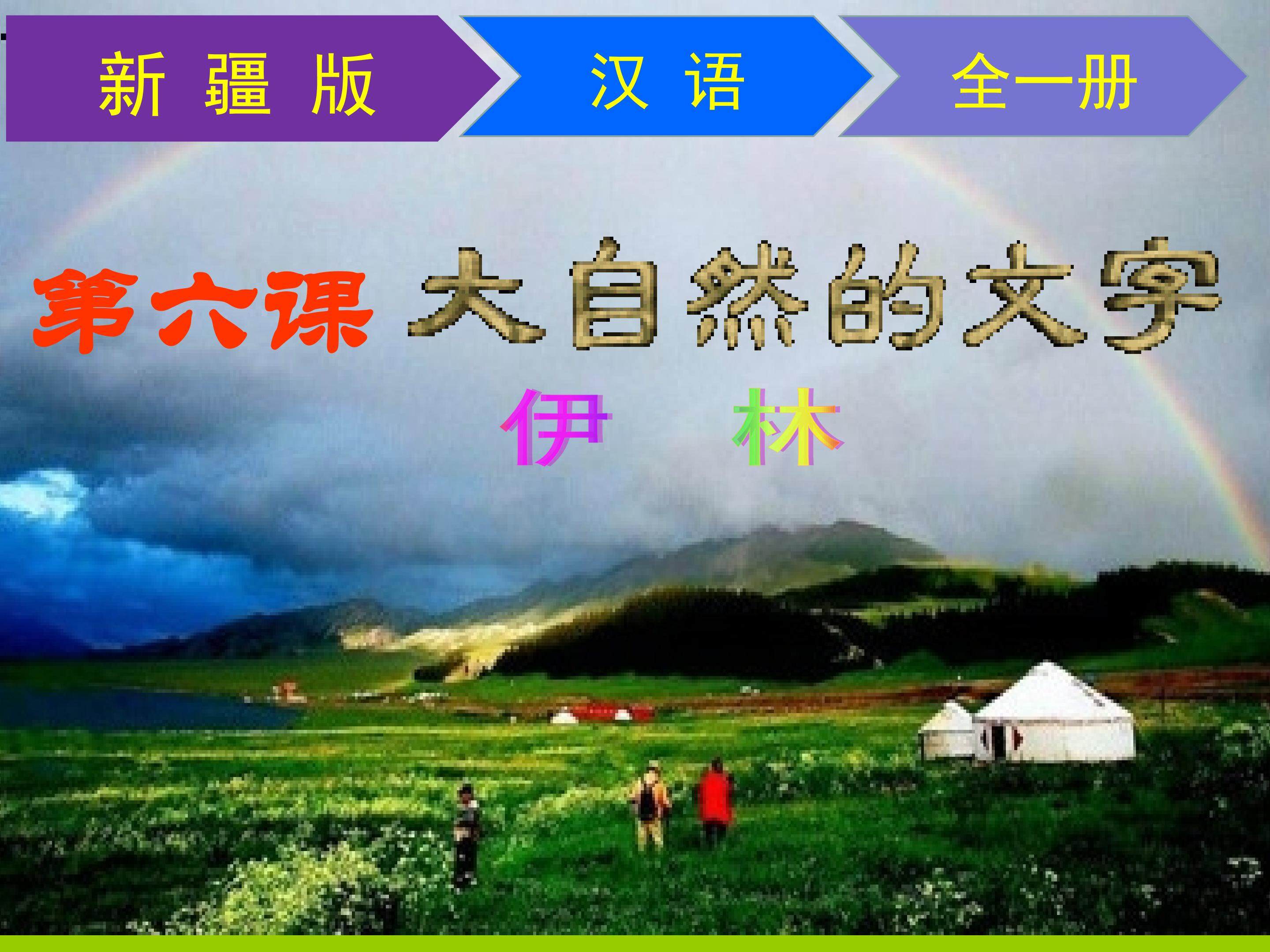九年级汉语 第六课 大自然的文字