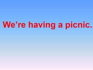 We're having a picnic._课件1