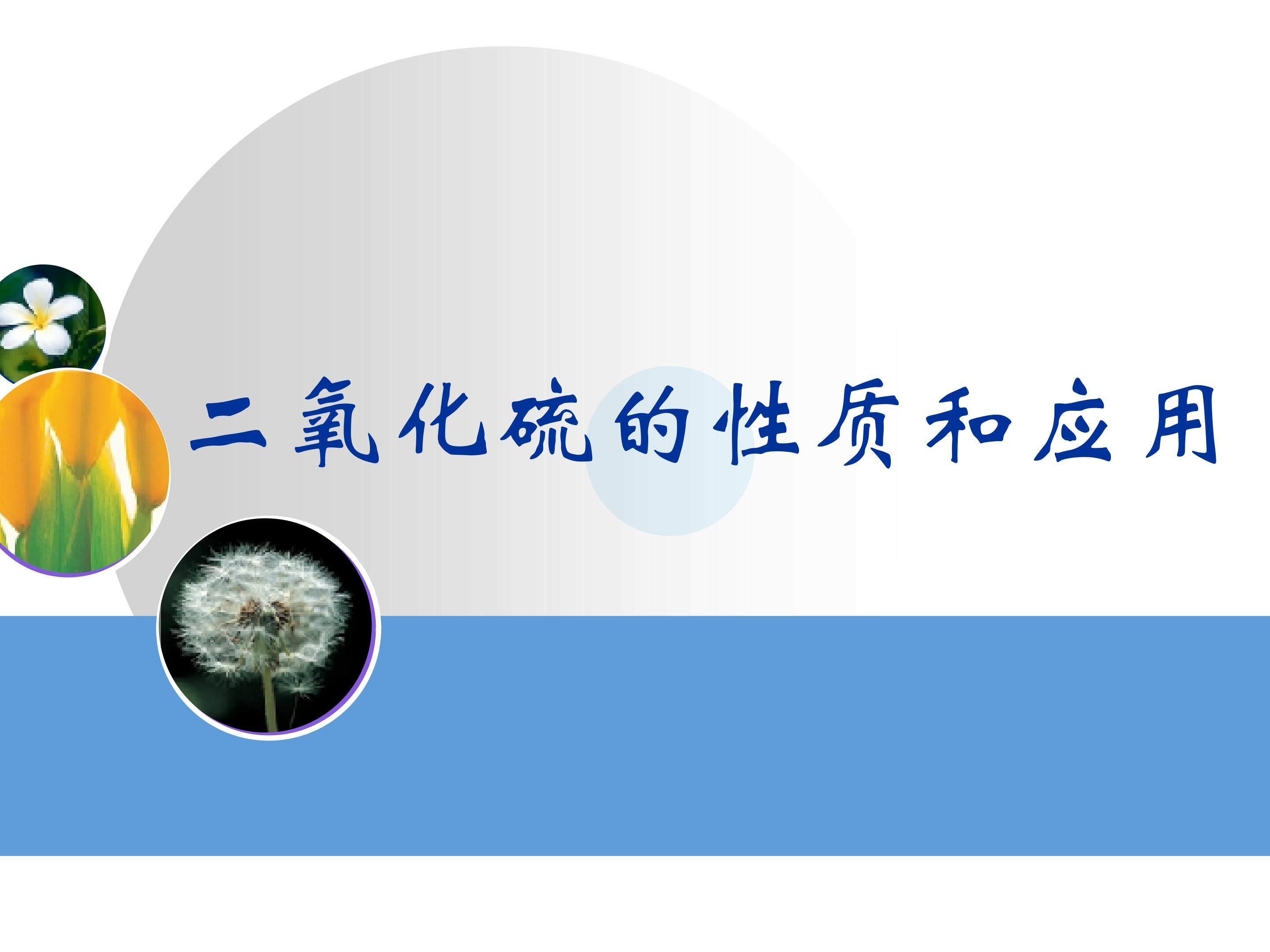 二氧化硫的性质和应用