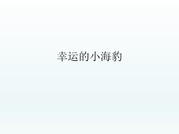 幸运的小海豹_课件1