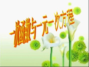 一次函数与方程、不等式_课件1