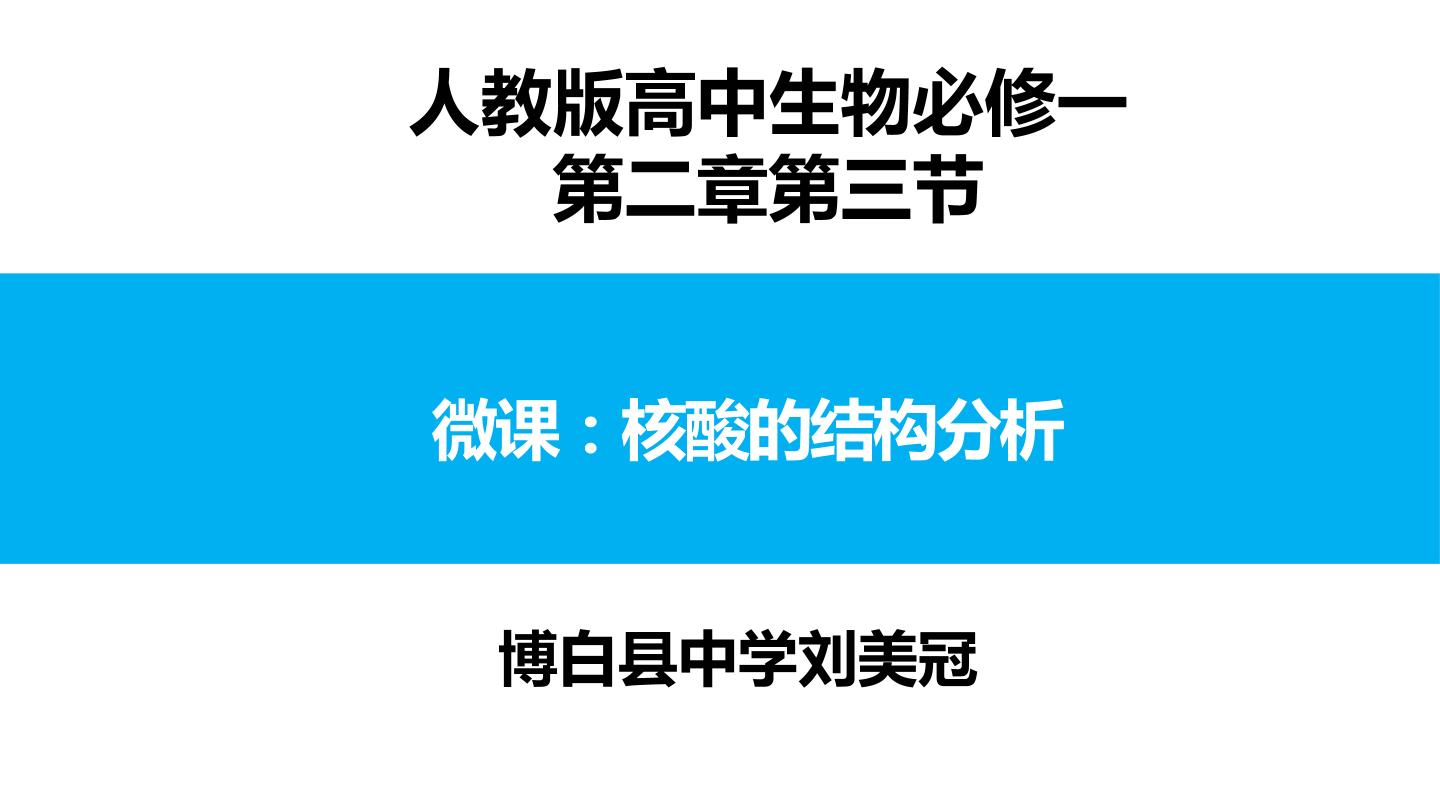 核酸的结构分析