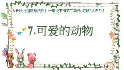 【★】1年级下册道德与法治部编版课件第二单元 7 可爱的动物