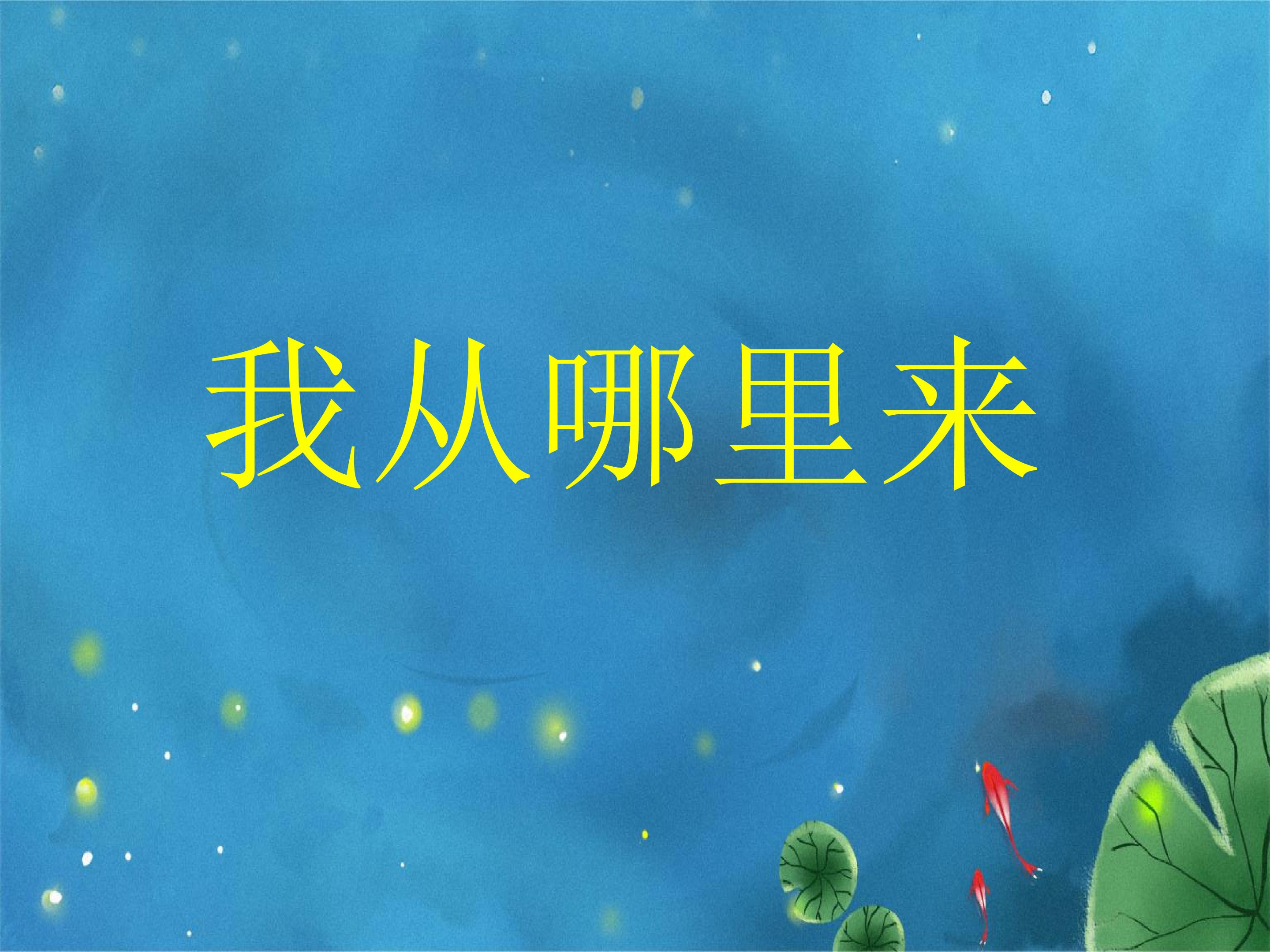 我从哪里来