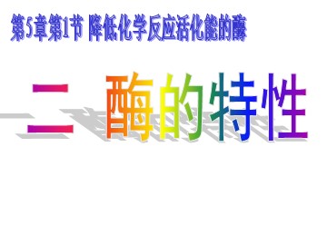 二  酶的特性