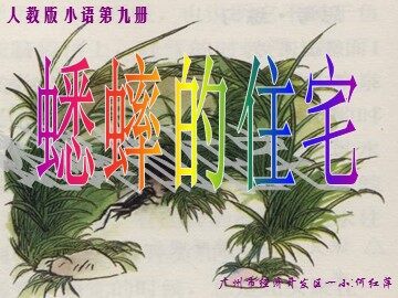6.《蟋蟀的住宅》教学课件