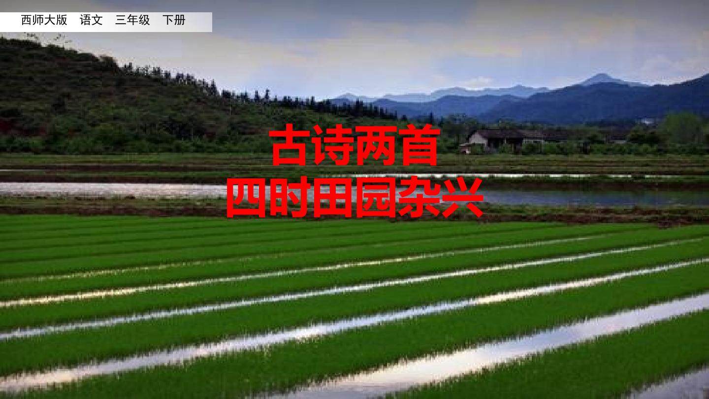 四时田园杂兴