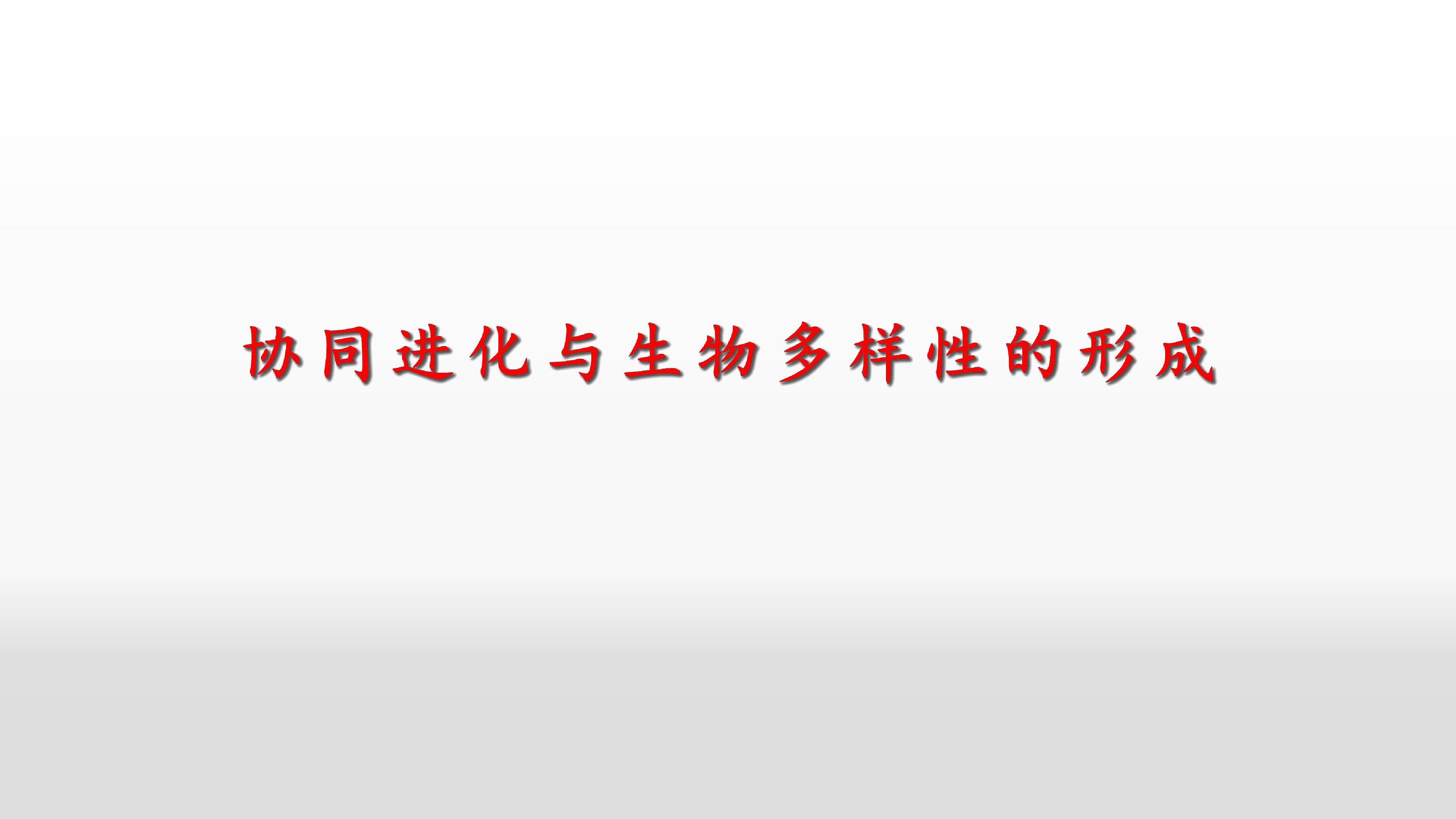 协同进化与生物多样性的形成
