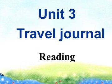Unit 3 Travel journal