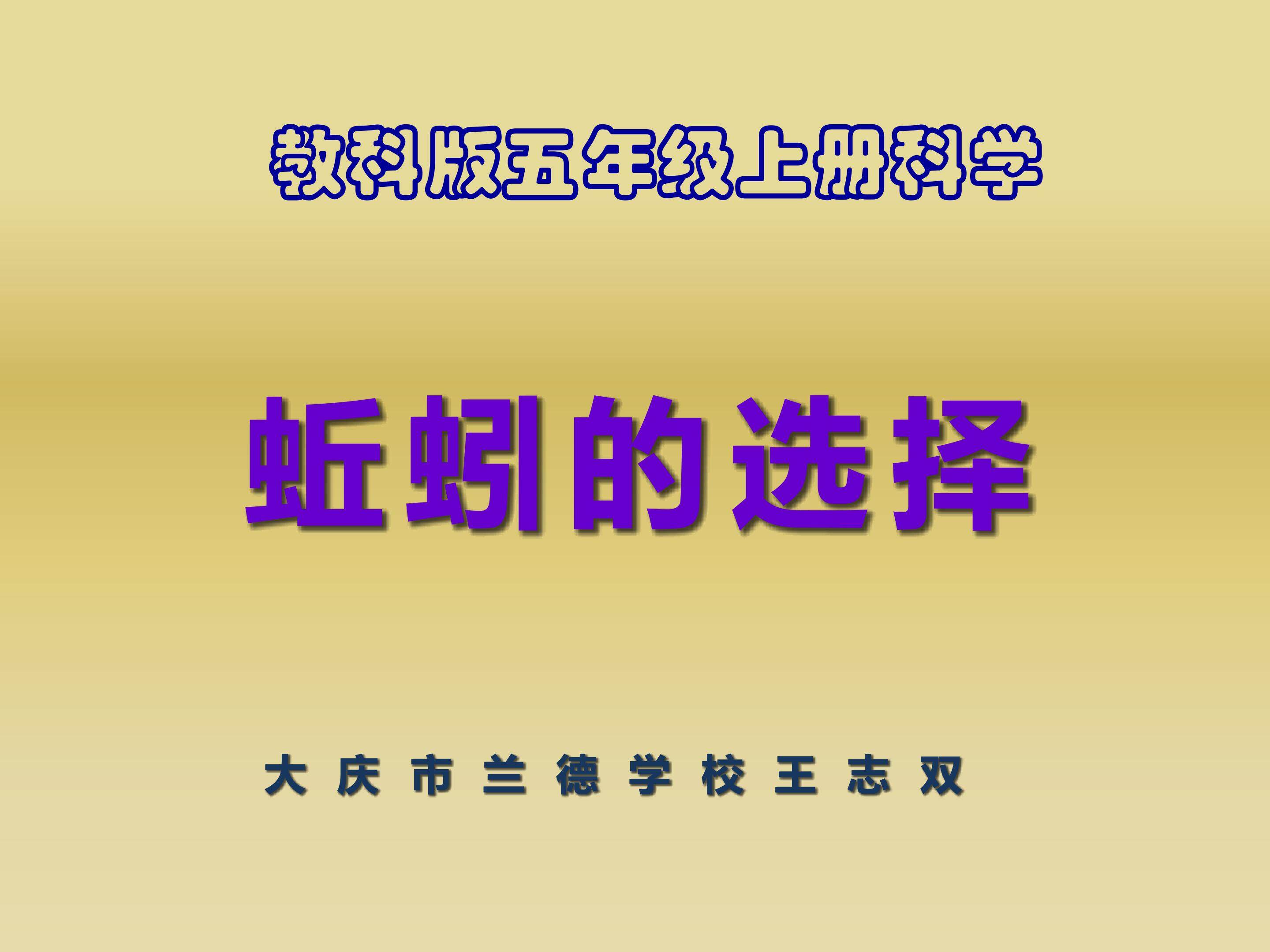 蚯蚓的选择