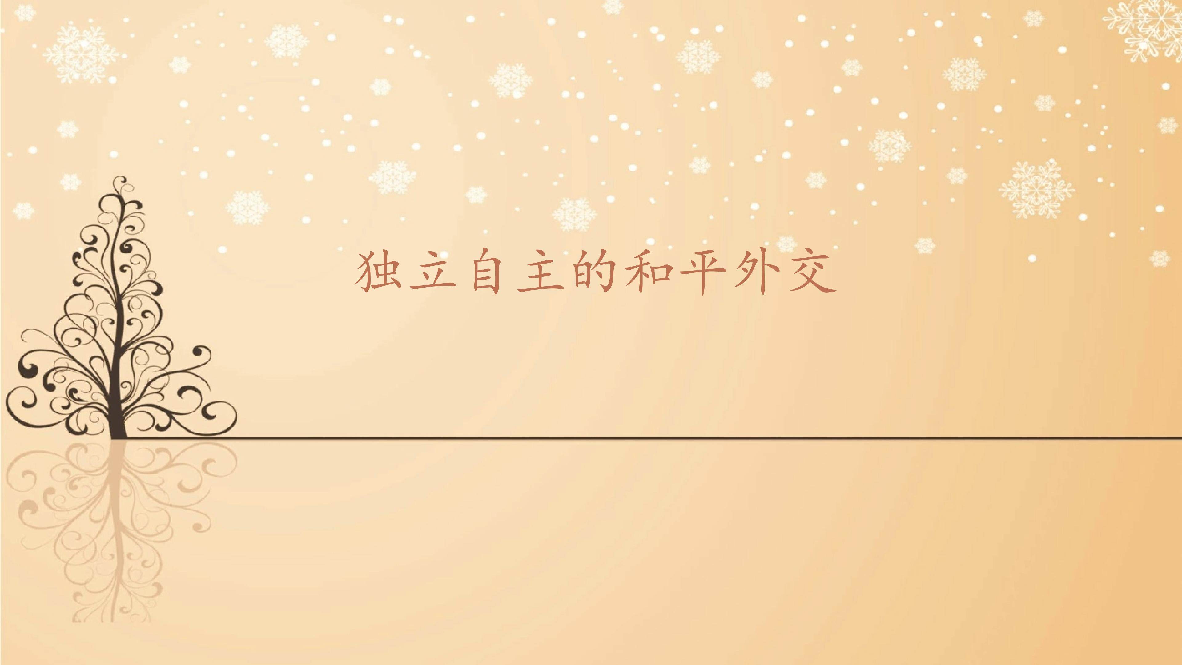 独立自主的和平外交_课件1