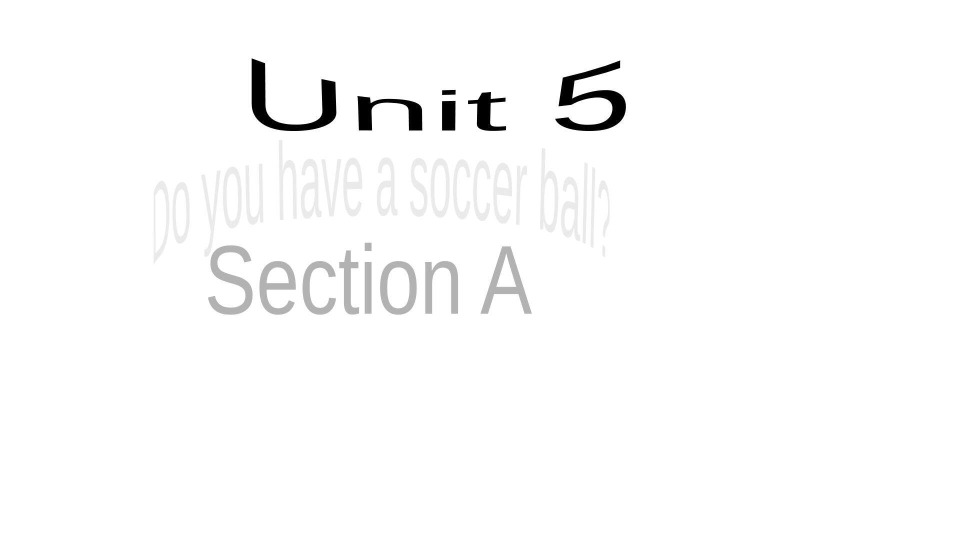 Unit5 Do you have a soccer ball?