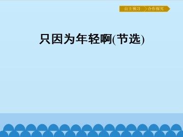 只因为年轻啊（节选）_课件1