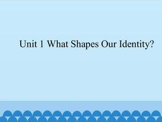 Unit 1 What Shapes Our Identity?_课件1