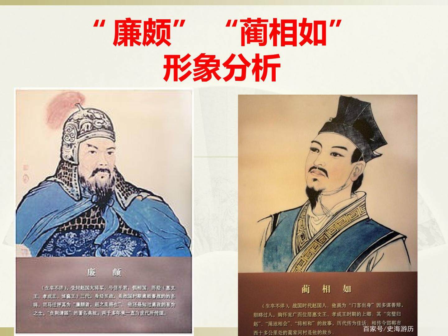 廉颇蔺相如人物形象分析