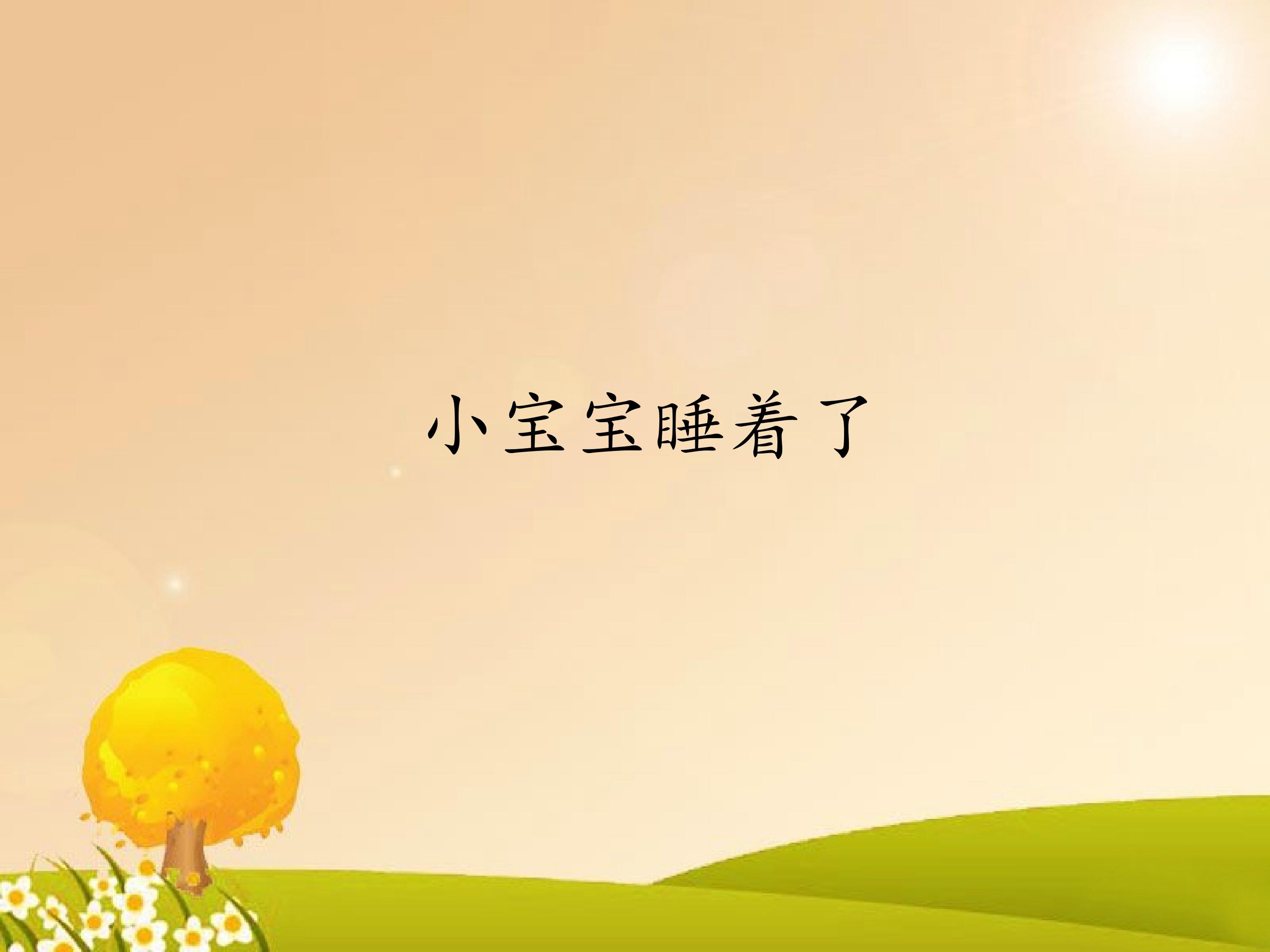 小宝宝睡着了