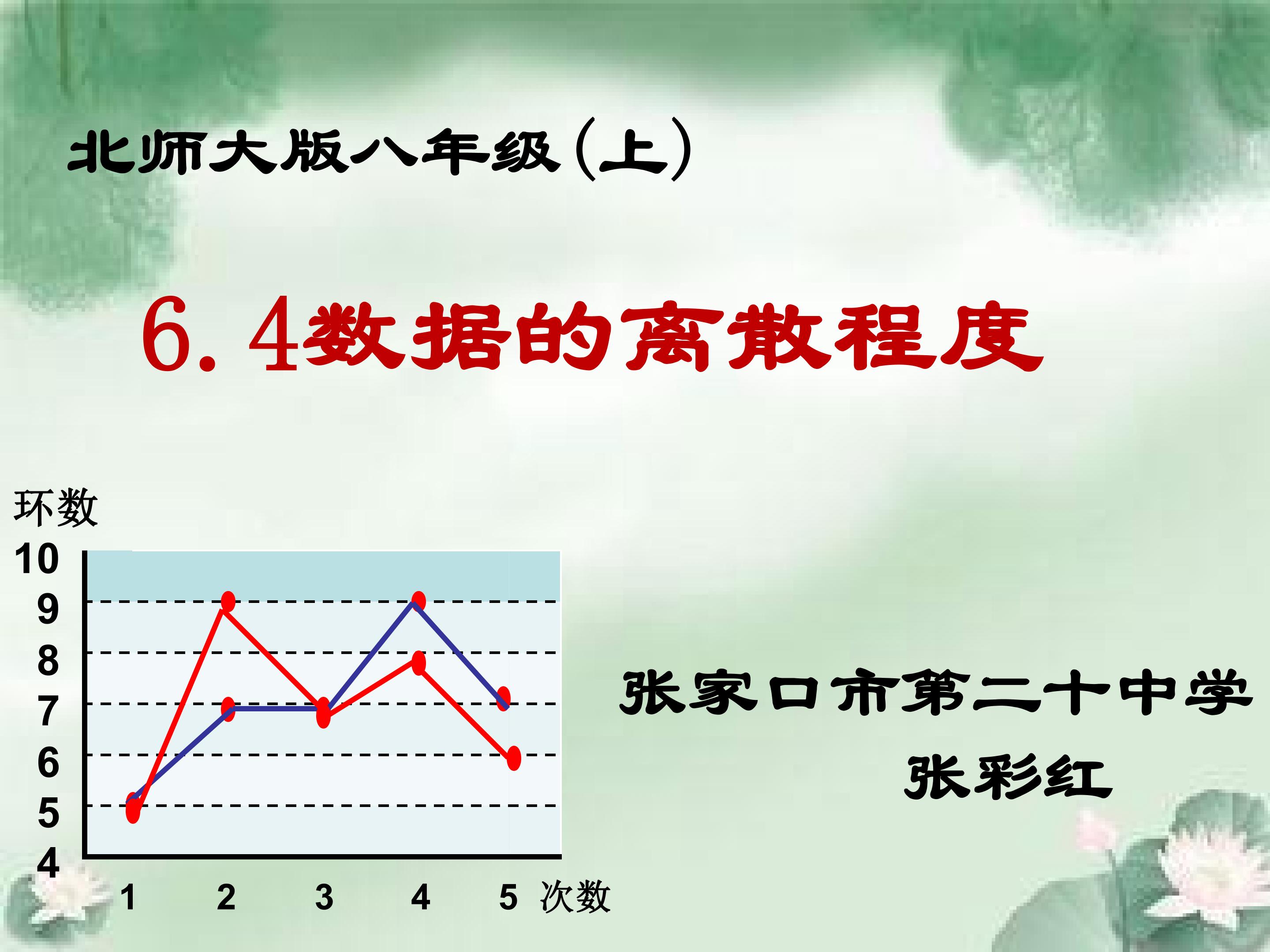 数据的离散程度