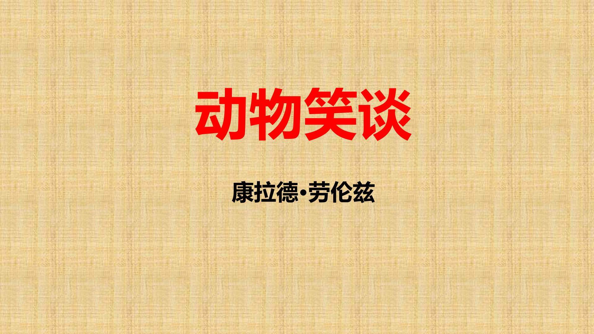 动物笑谈
