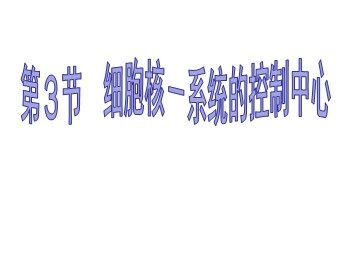 第3节  细胞核——系统的控制中心