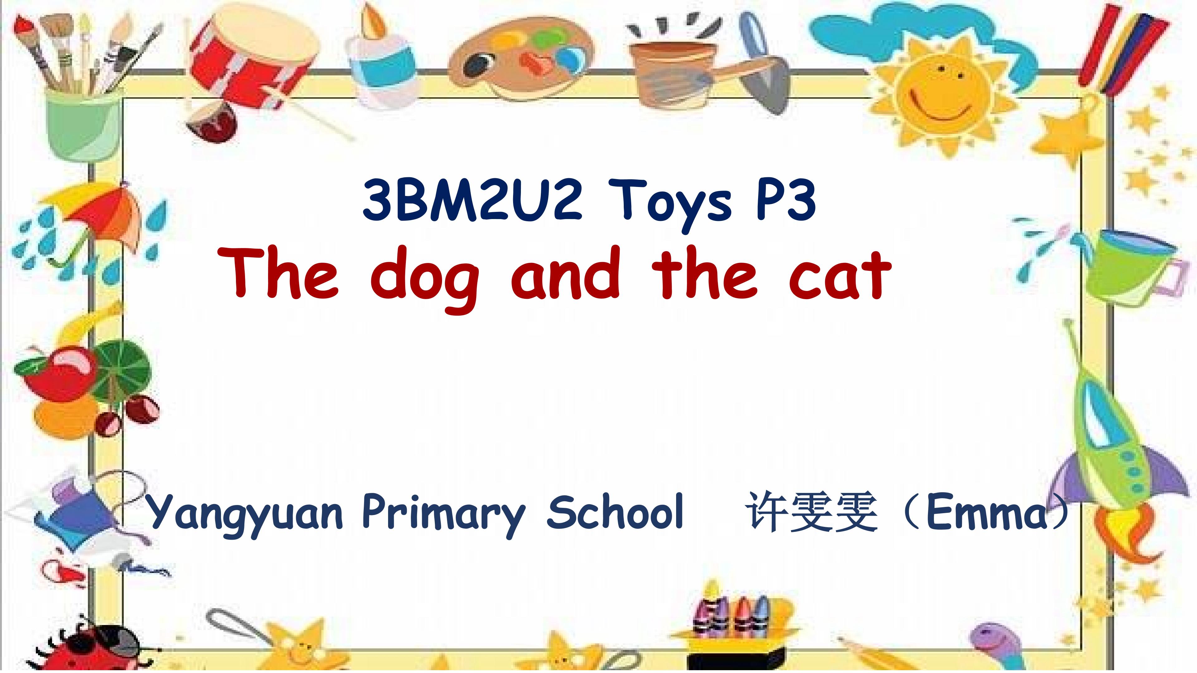 3BM2U2 The dog and the cat