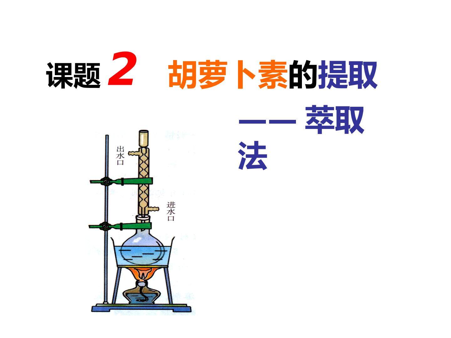 课题2　胡萝卜素的提取 