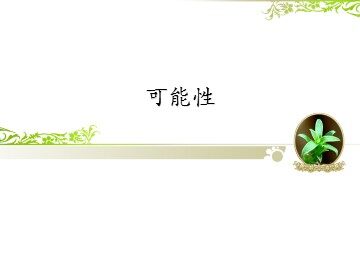 4 可能性