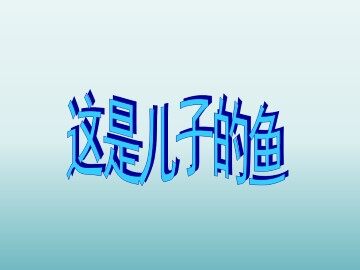 这是儿子的鱼_课件1