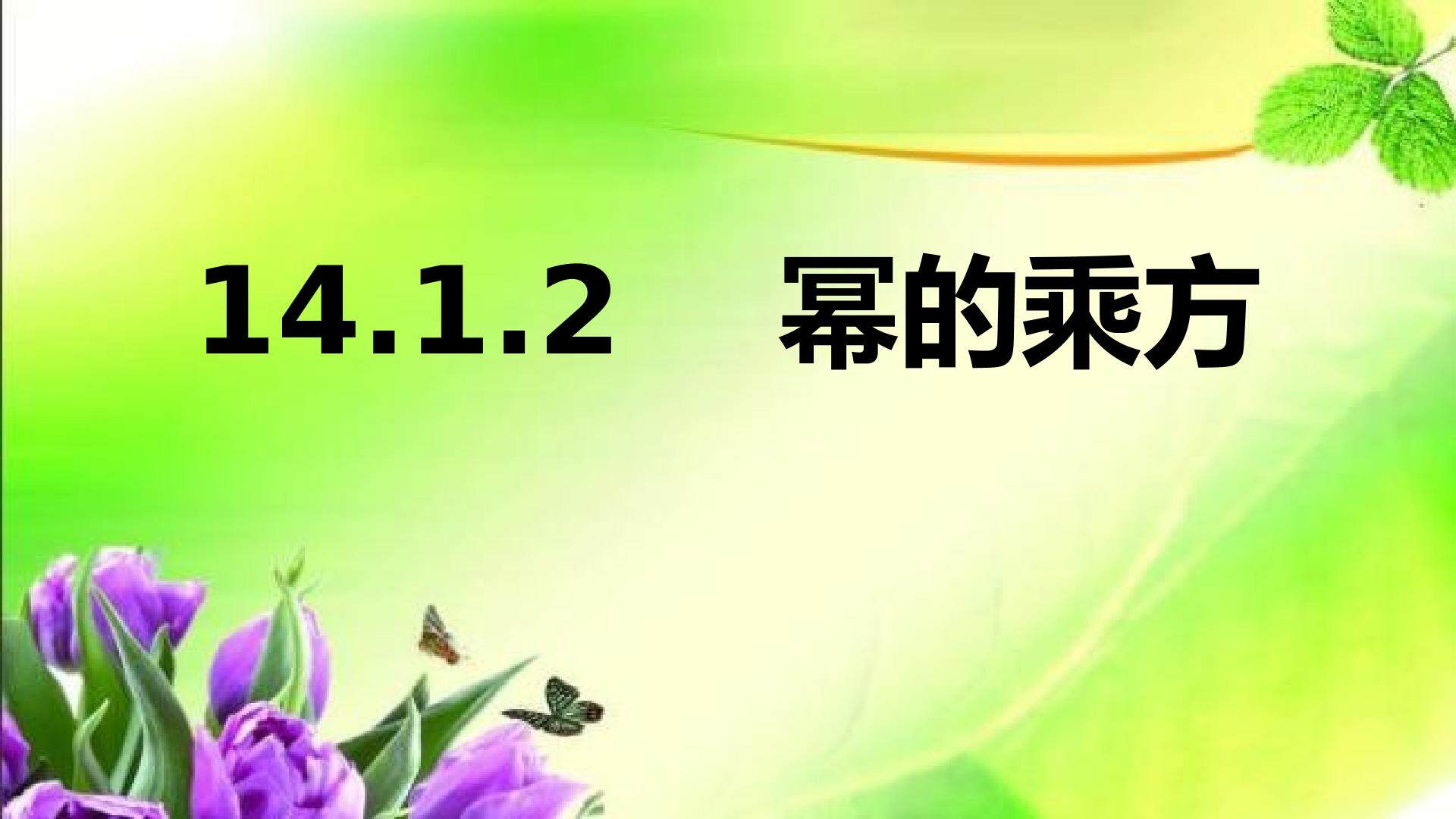 14.1.2 幂的乘方