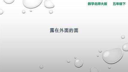 【★】5年级数学北师大版下册课件第2章《露在外面的面》