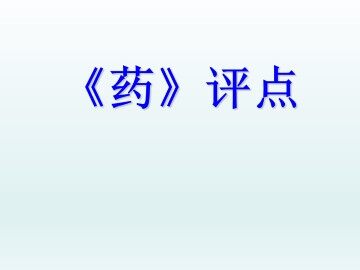 《药》评点_课件1
