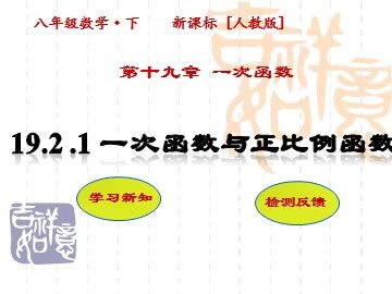 19.2.1  正比例函数