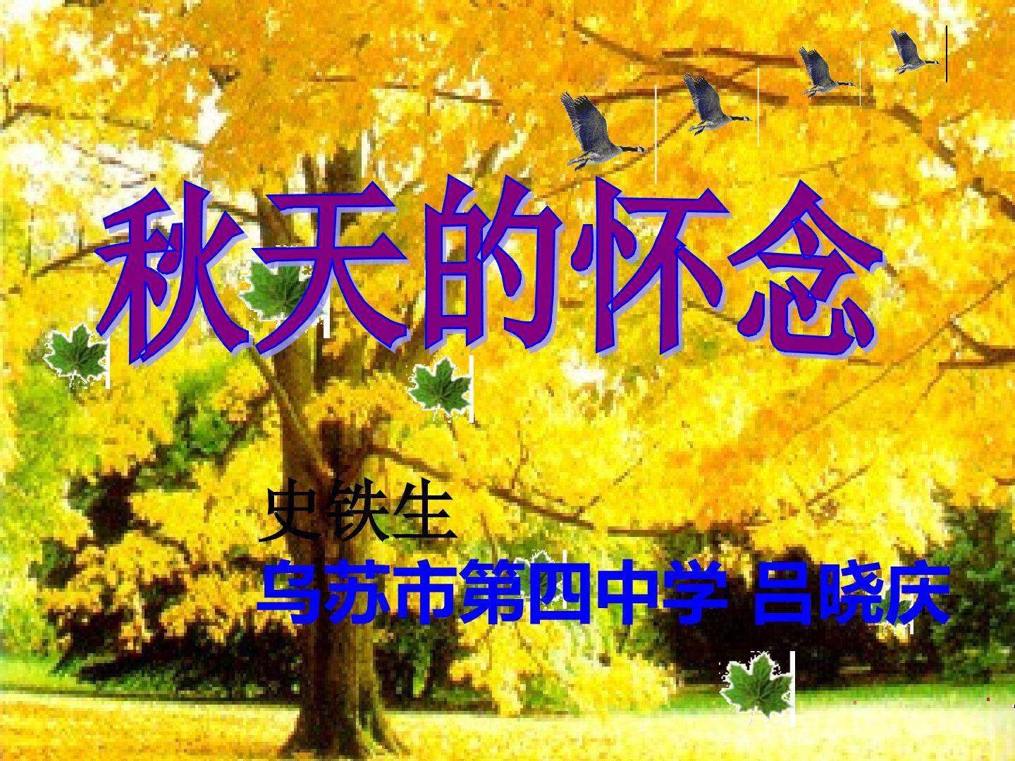 秋天的怀念