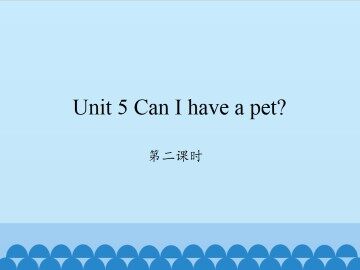 Unit 5 Can I have a pet?-第二课时_课件1