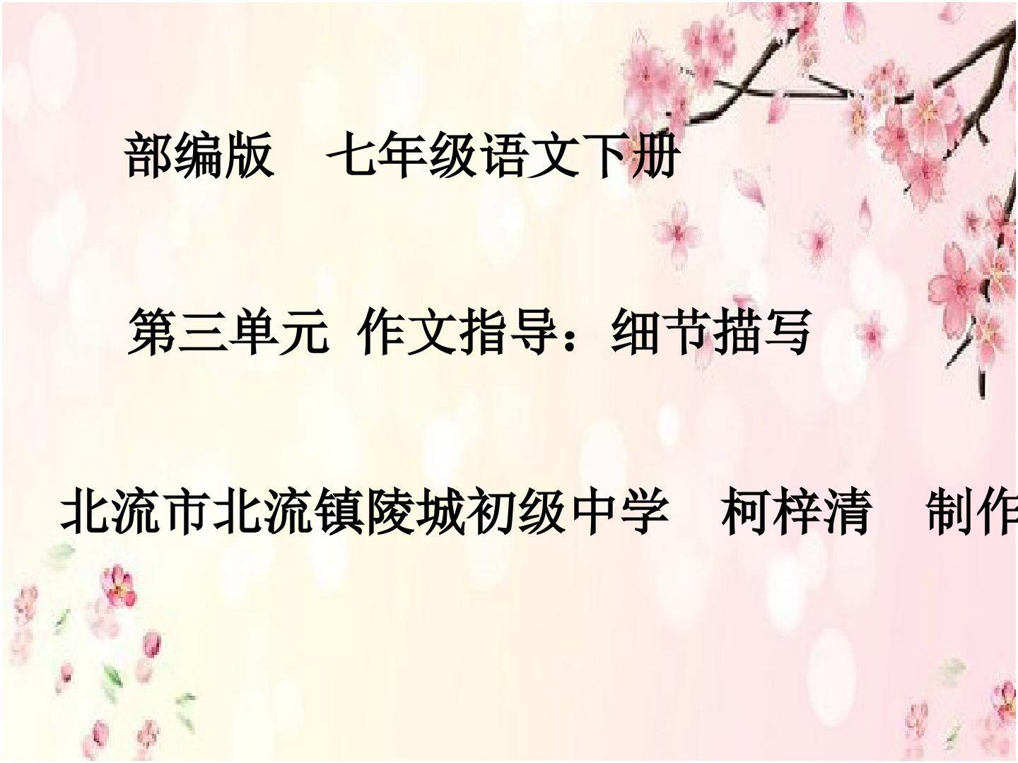 细节描写