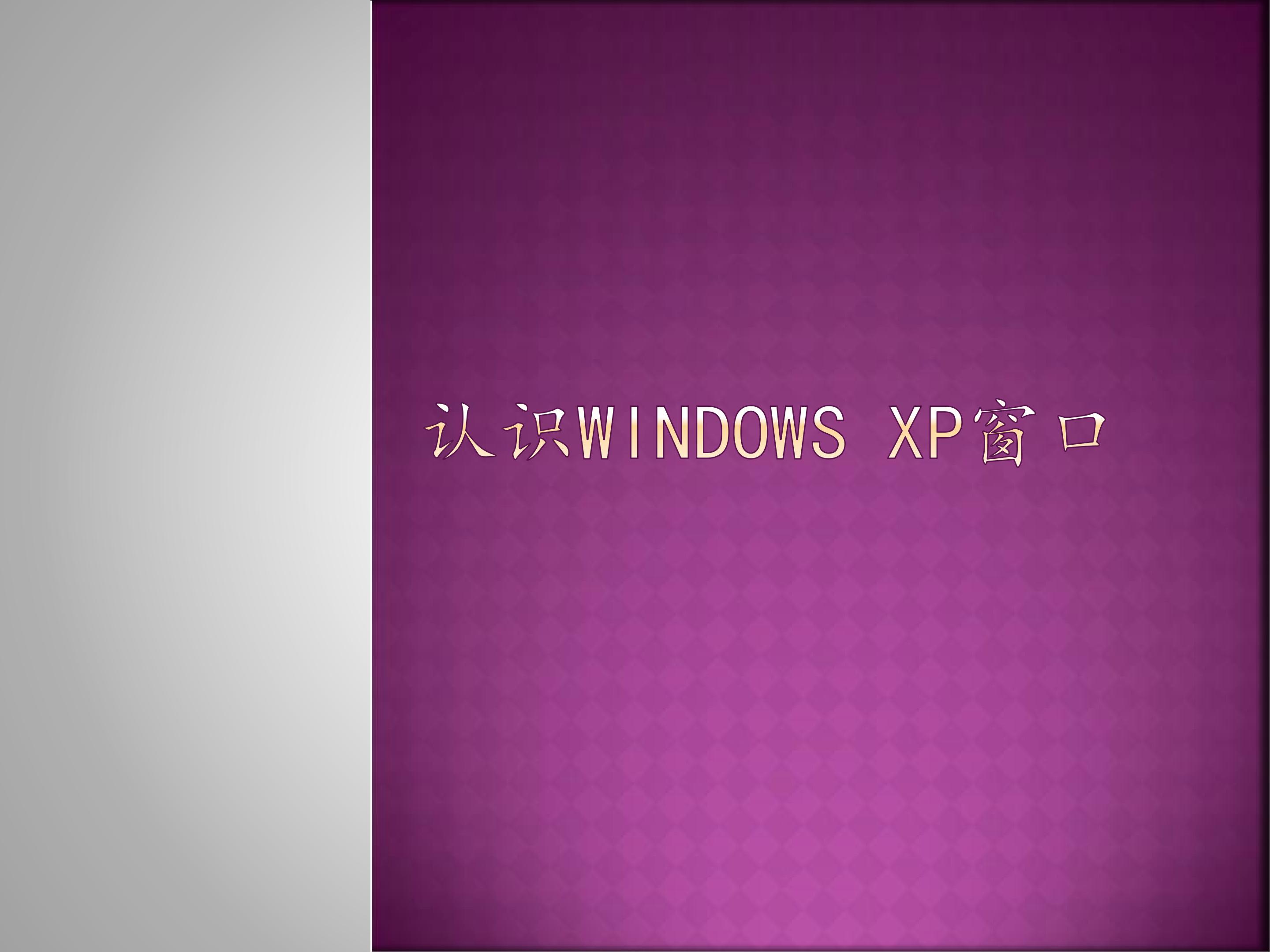 认识Windows XP窗口_课件1