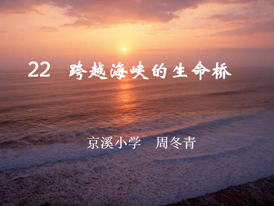 22　跨越海峡的生命桥
