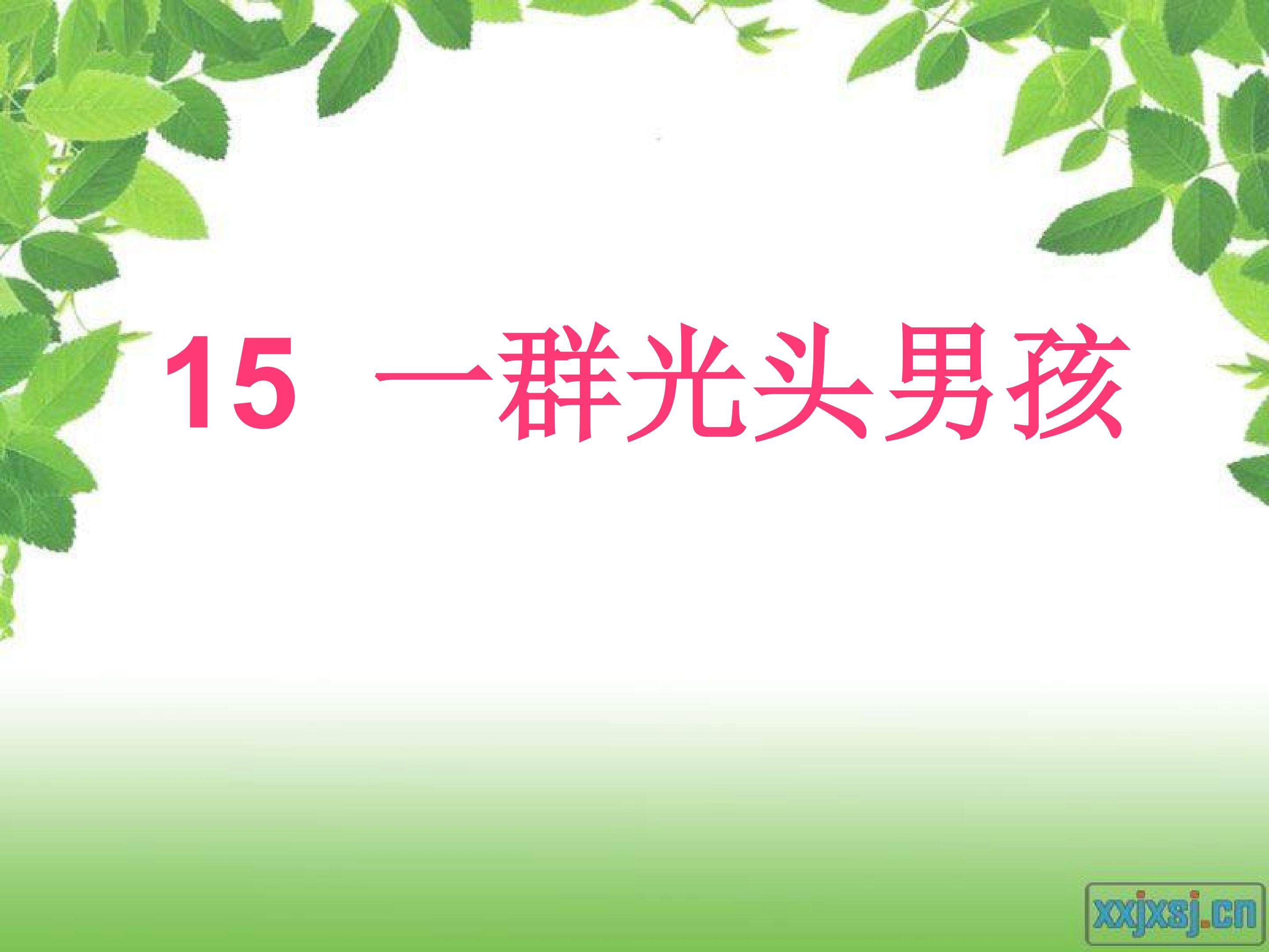一群光头男孩儿