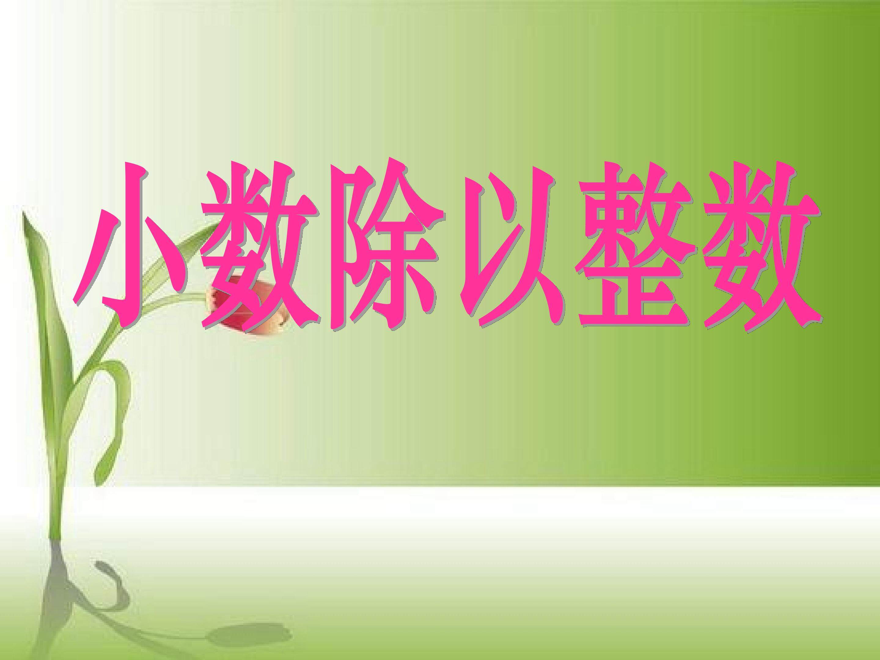 小数除以整数