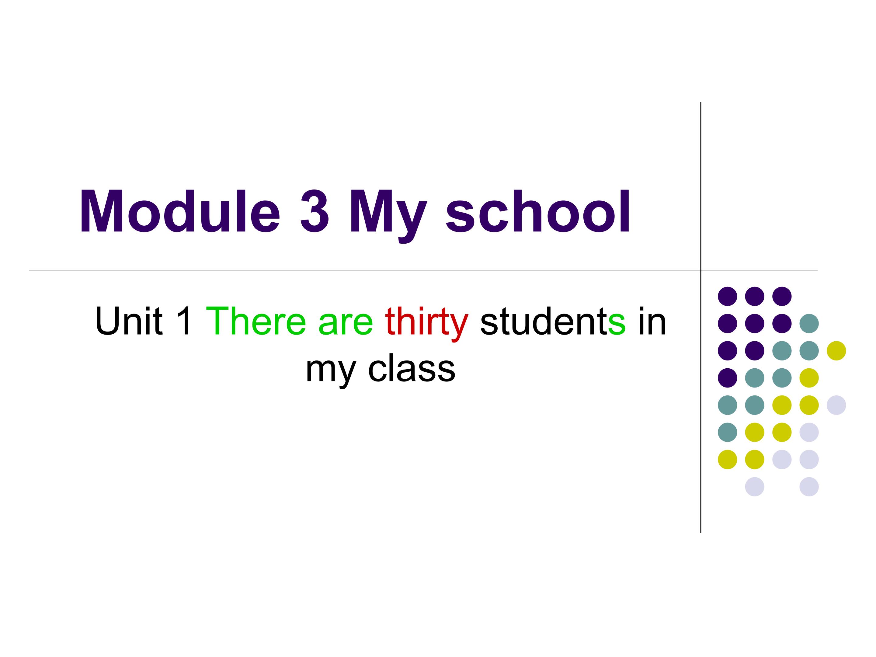 There are thirty students in my class .