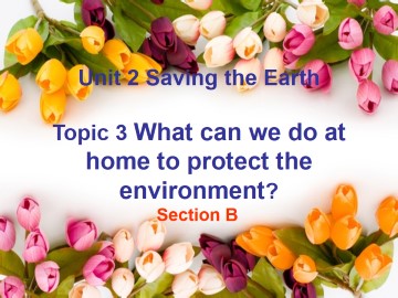 Topic 3. What can we do at home to protect the environment?_课件1