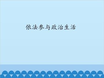 依法参与政治生活_课件1