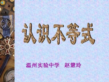 浙教版认识不等式'