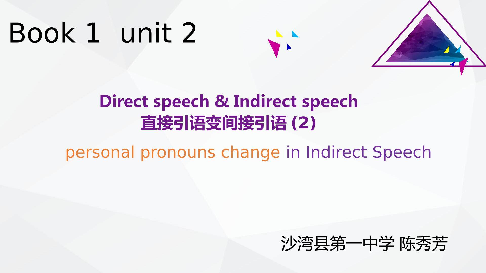 Direct speech and indirect speech(3)