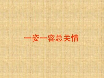 一姿一容总关情_课件1