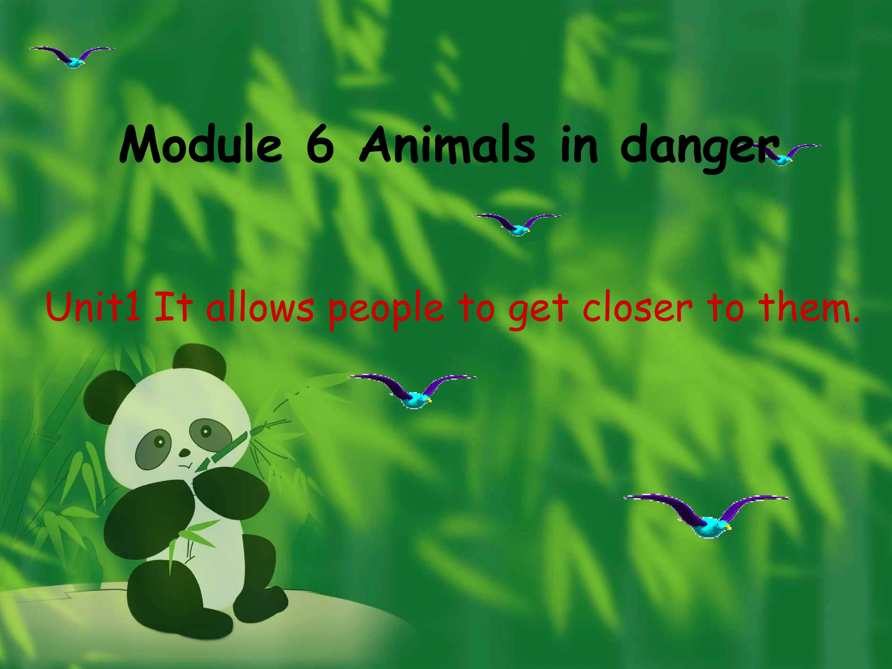 Module6Unit1 Animals in danger