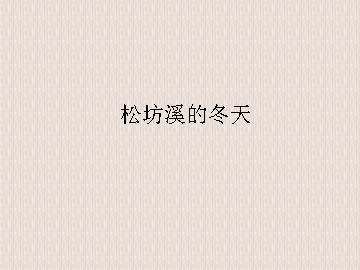 松坊溪的冬天_课件1