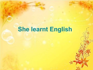 She learnt English._课件1