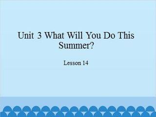 Unit 3 What Will You Do This Summer? Lesson 14_课件1