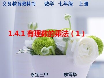 1.4.1有理数的乘法