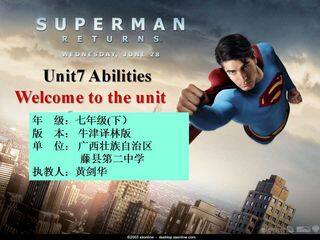 Unit 7 Abilities 第一课时
